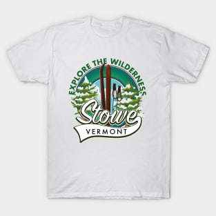 Stowe Vermont explore the Wilderness ski T-Shirt